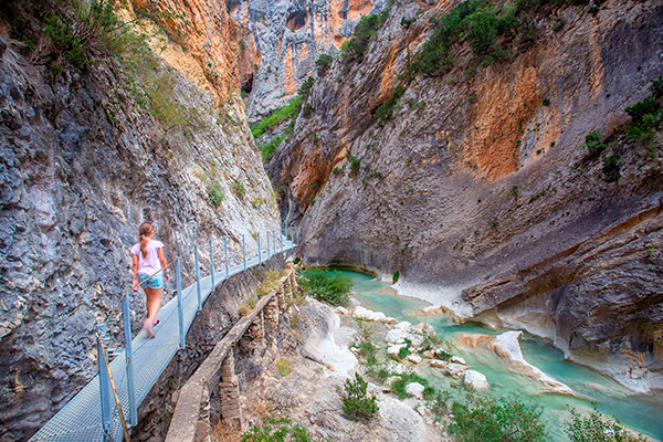 Ruta a las pasarelas de Alquézar