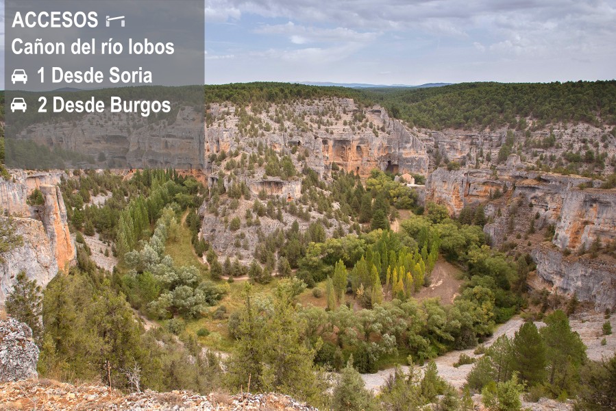Accesos al cañón del río lobos