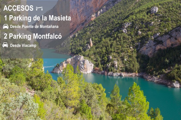 Accesos a Puente de Montañana y Viacamp