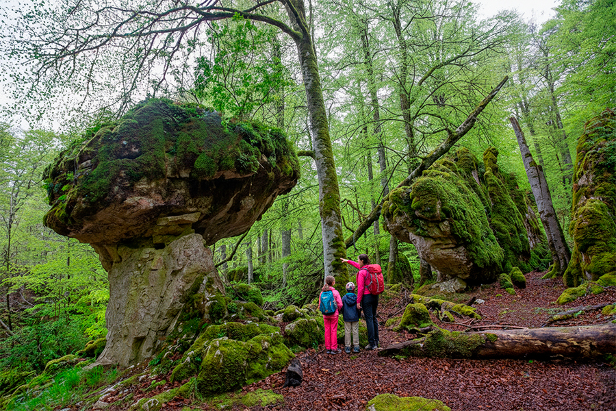 Sierra de Urbasa con niños