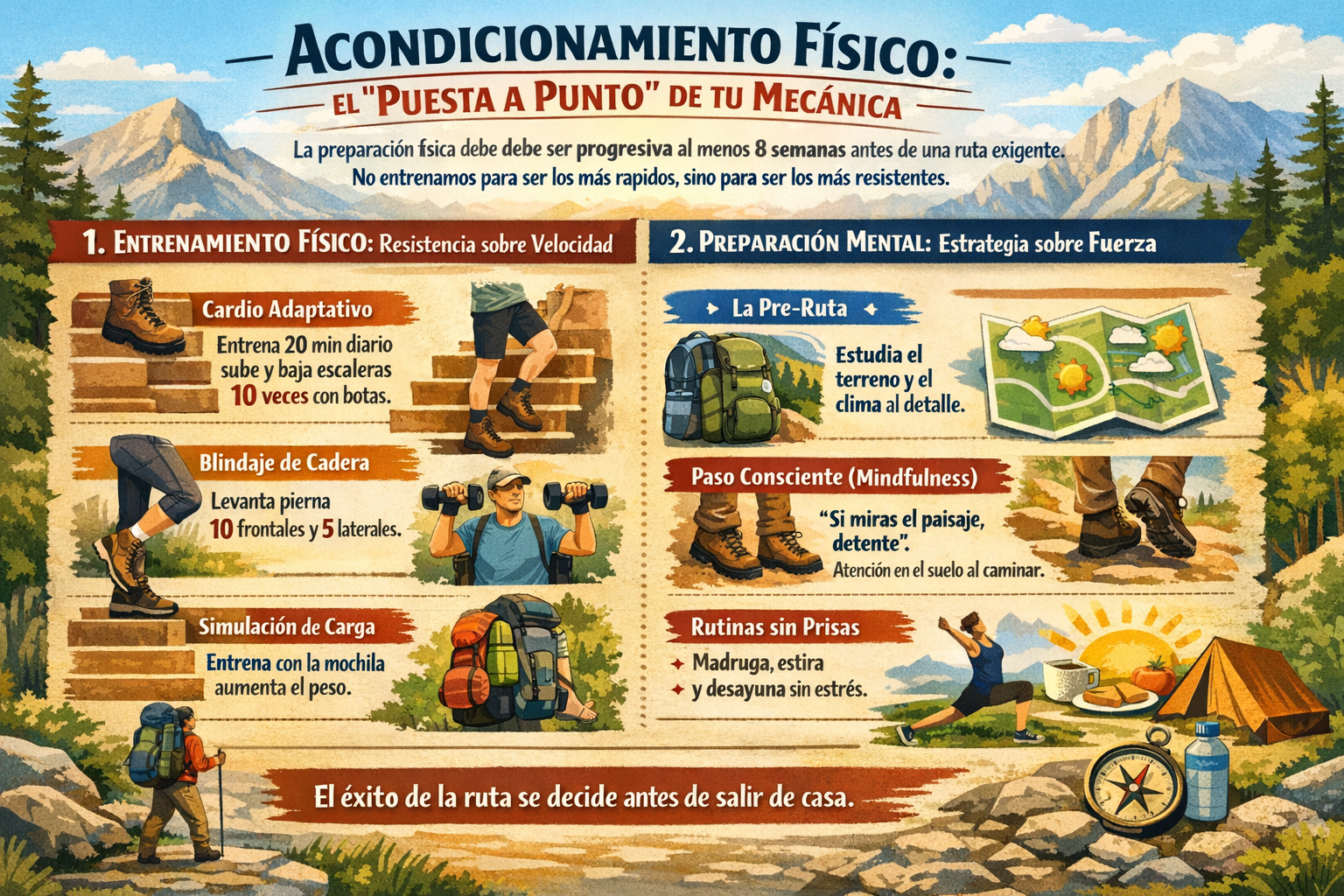 Preparación senderismo mayores