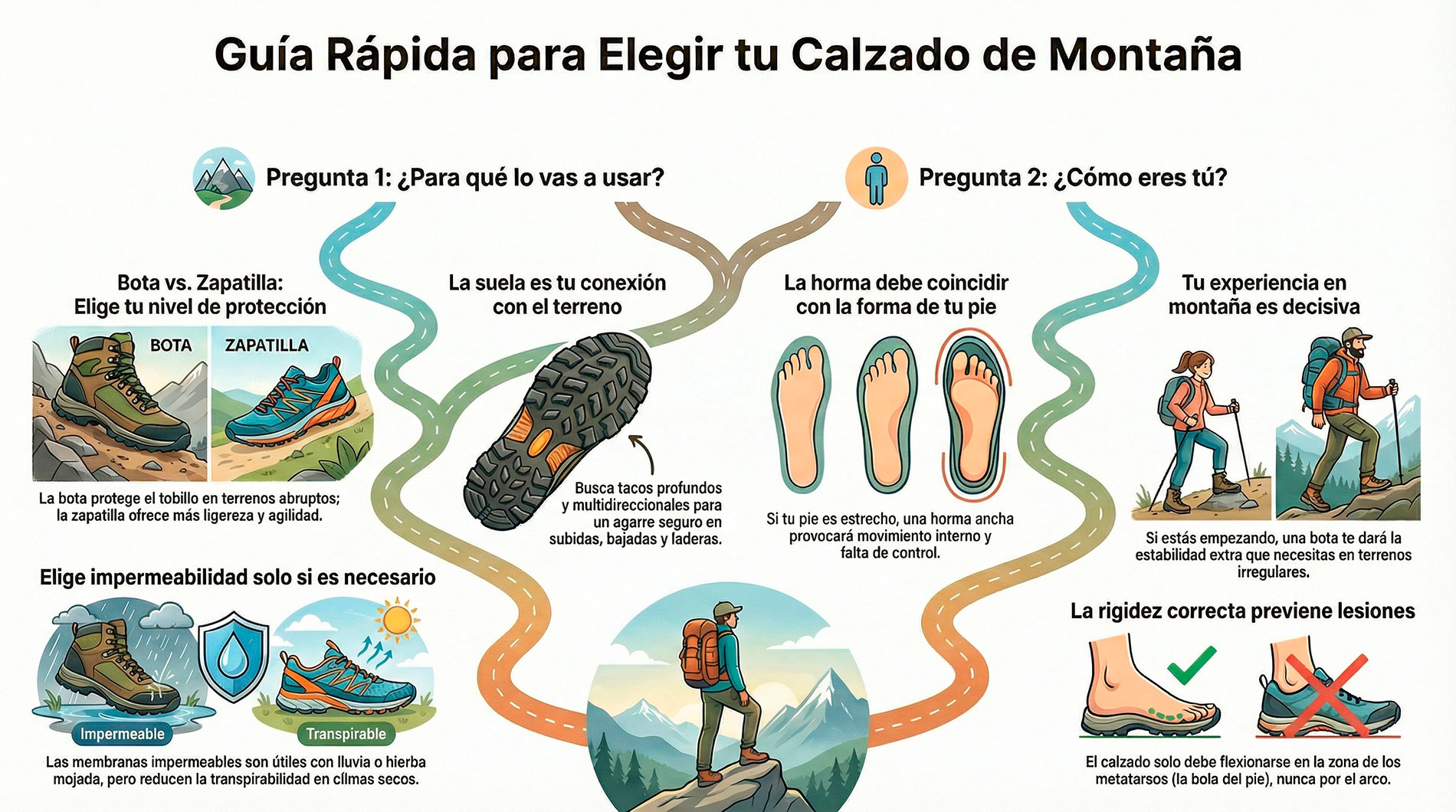 Como elegir el calzado de senderismo, 