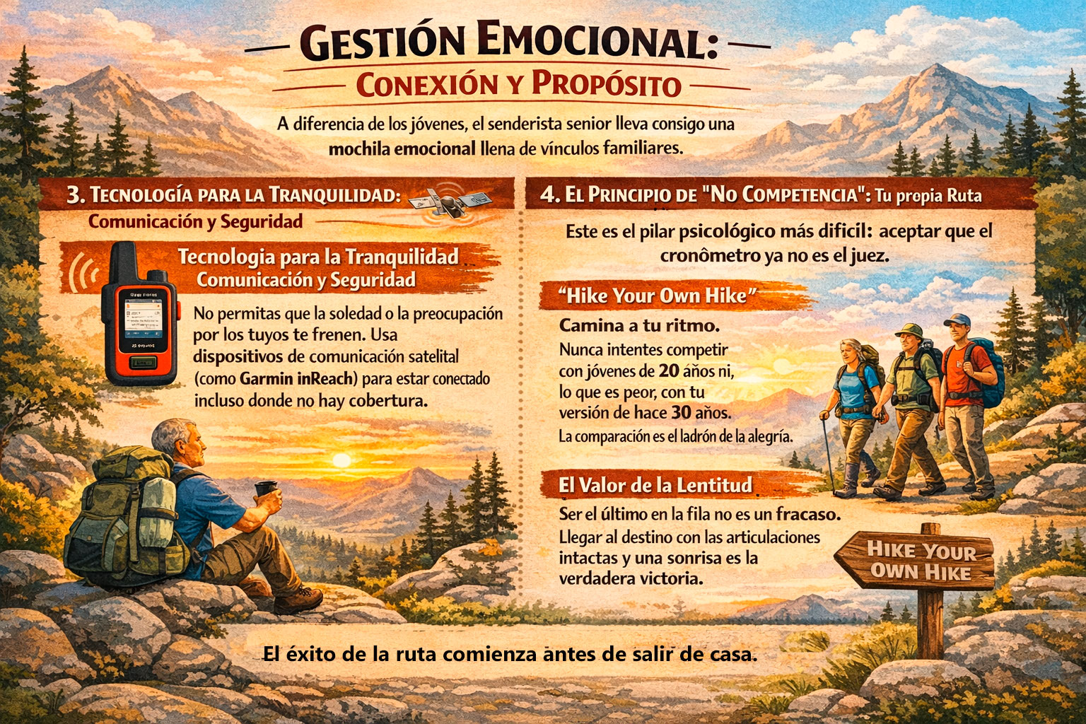 Gestión emocional senderismo senior