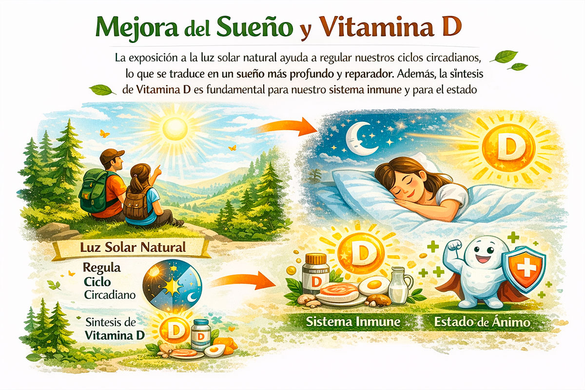 Mejora del sueño haciendo senderismo