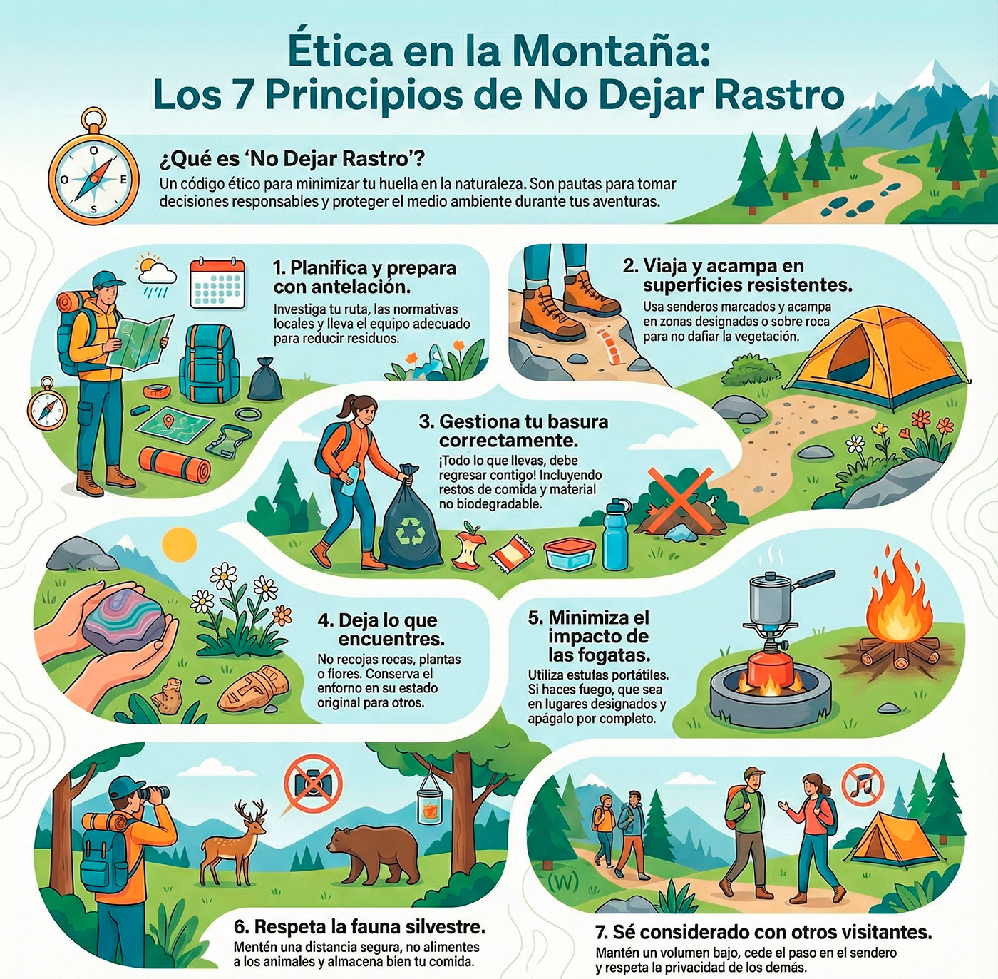 No dejes residuos en la montaña