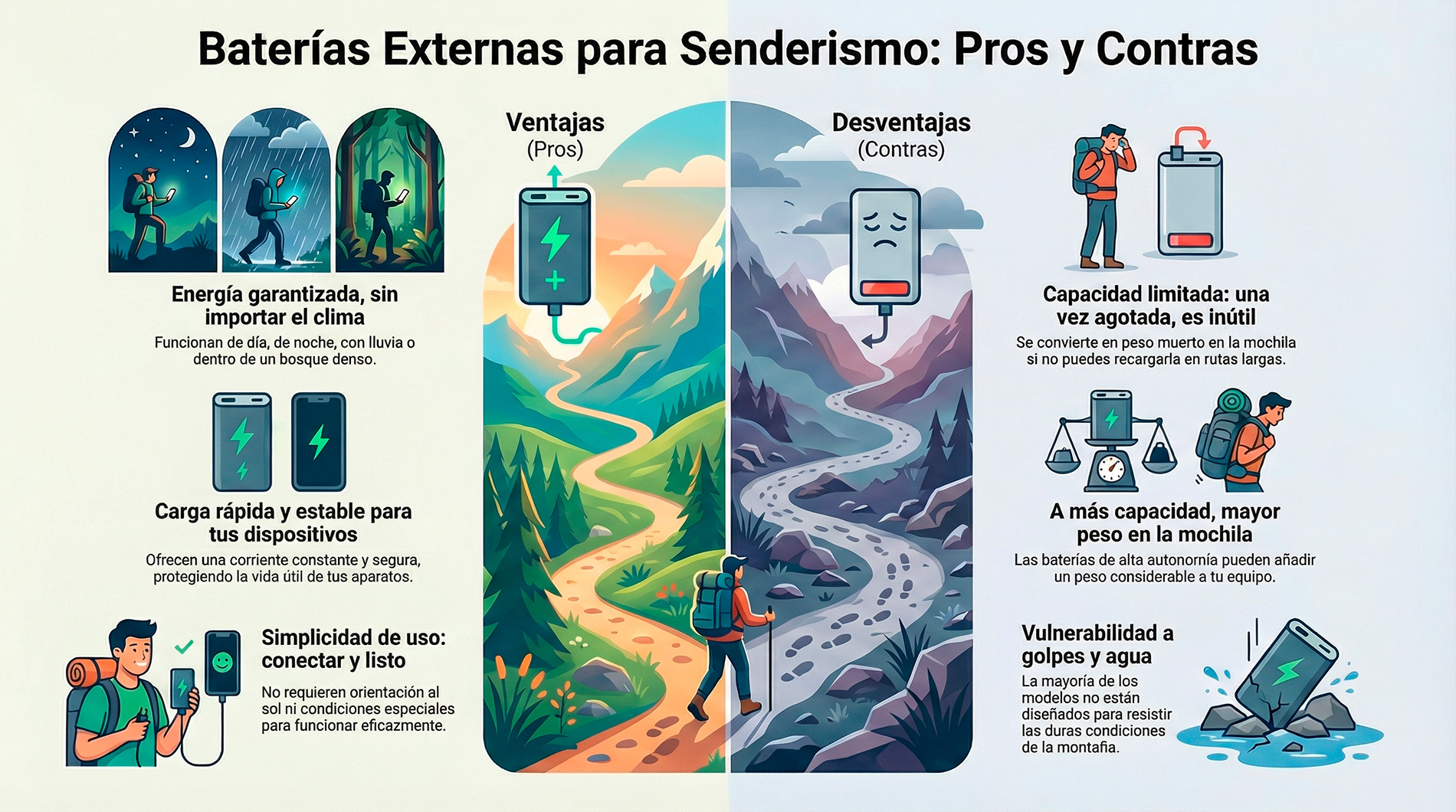 Baterias externas rutas de senderismo