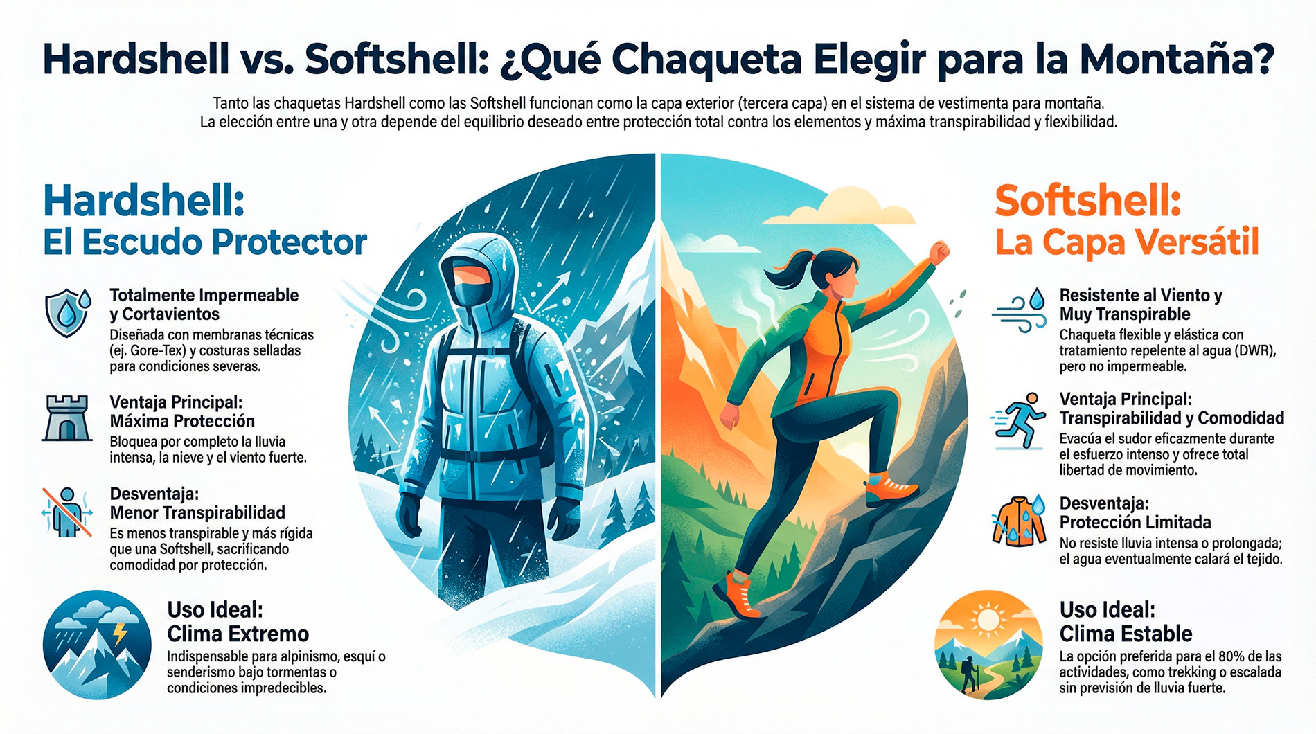 Que chaqueta de senderismo elegir