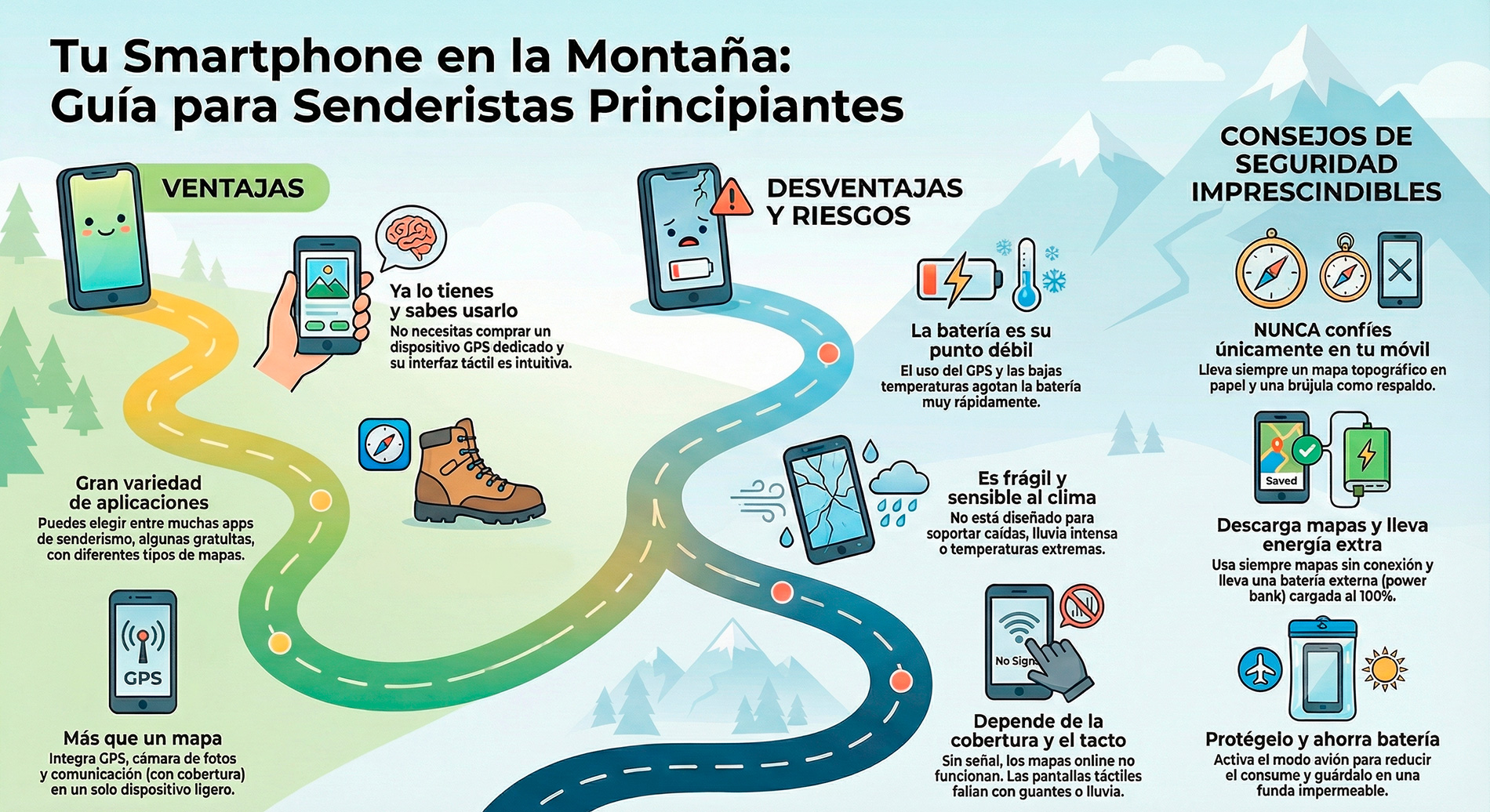 Gps para senderistas en el móvil