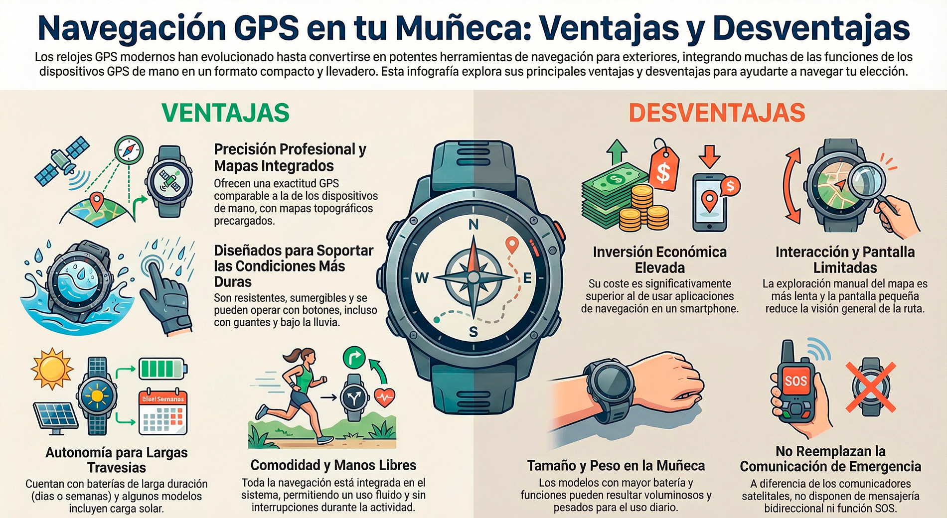 Relojes gps ventajas y desventajas
